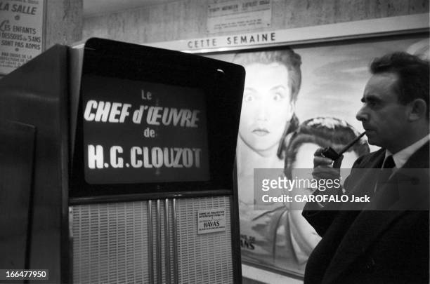 Henri-Georges And Vera Clouzot For The Release Of The Film 'Les Diaboliques'. Paris 1955, Henri-Georges CLOUZOT présente 'Les Diaboliques' adapté...