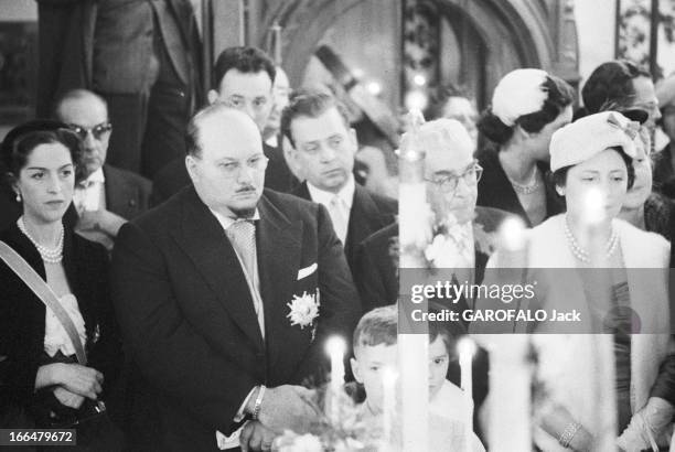 Marriage Of Princess Marie-Louise Of Bulgaria With The Count Karl Of Leiningen. Le 21 février 1957 à Cannes, en France, lors du mariage de la...