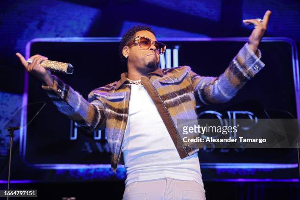 Bobby V performs onstage during the 2023 BMI R&B/Hip-Hop Awards at LIV Nightclub at Fontainebleau Miami on September 06, 2023 in Miami Beach, Florida.