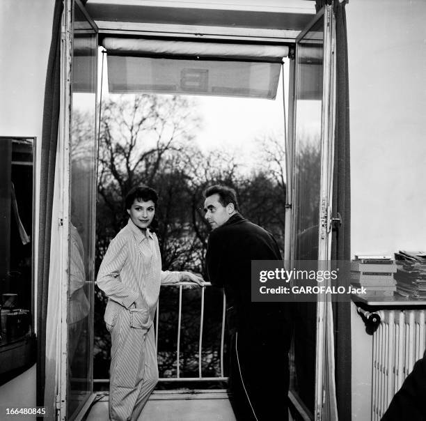 Henri-Georges And Vera Clouzot For The Release Of The Film 'Les Diaboliques'. Paris- Période 1955-1956- Lors de la présentation du film 'Les...