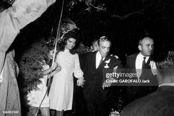 Wedding Of Jackie Kennedy And Aristotle Onassis. Ile de Skorpios - 20 octobre 1968 - Lors de la célébration du mariage de Jackie KENNEDY et de...
