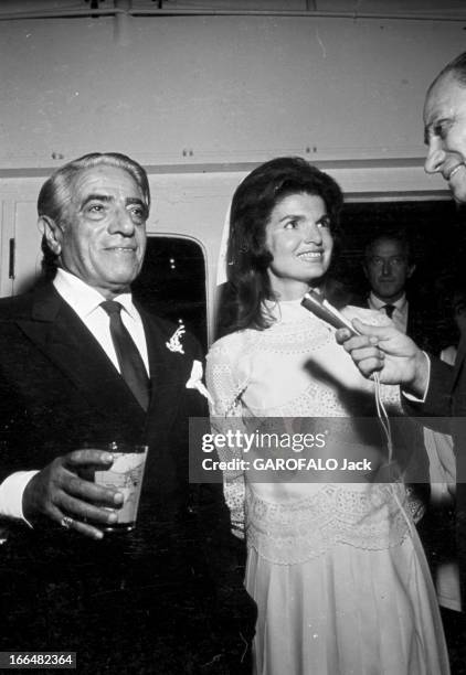 Wedding Of Jackie Kennedy And Aristotle Onassis. Ile de Skorpios - 20 octobre 1968 - Lors de la célébration du mariage de Jackie KENNEDY et de...