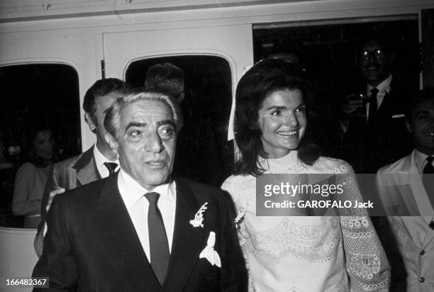 Wedding Of Jackie Kennedy And Aristotle Onassis. Ile de Skorpios - 20 octobre 1968 - Lors de la célébration du mariage de Jackie KENNEDY et de...