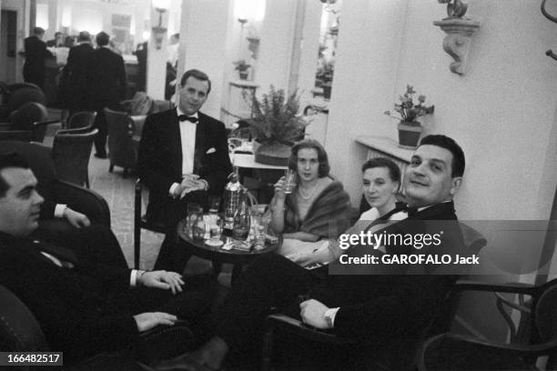 Marriage Of Princess Marie-Louise Of Bulgaria With The Count Karl Of Leiningen. Le 21 février 1957 à Cannes, en France, lors du mariage de la...