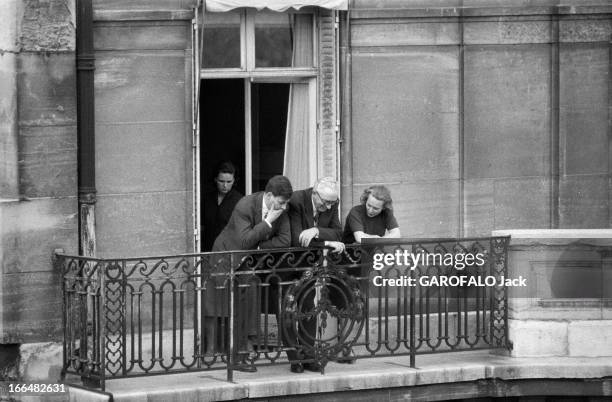 France April 1960 Rapt Of Eric Peugeot. France Paris 13-14/ 04/1960 : le 12 avril Eric PEUGEOT, 4 ans fils de Roland PEUGEOT constructeur automobile,...