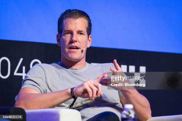 Tyler Winklevoss, co-founder and chief executive officer of Gemini Trust Co., during the Token2049 conference in Singapore, on Thursday, Sept. 14,...