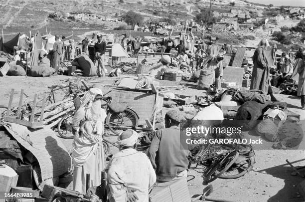 Agadir Earthquake. Maroc, Agadir, mars 1960, La ville a été partiellement détruite par un tremblement de terre le 29 février 1960. Ici sur un terrain...