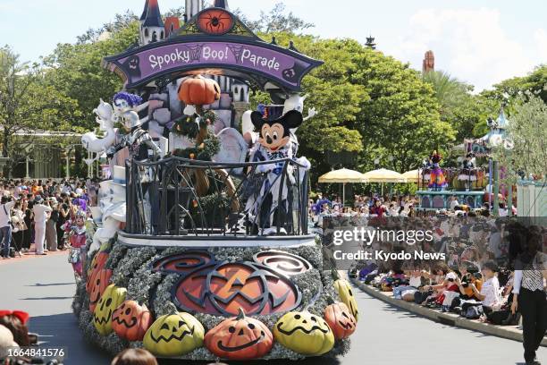 Press preview for Tokyo Disneyland's Halloween program featuring a Disney characters parade is held in Urayasu, Chiba Prefecture, eastern Japan, on...