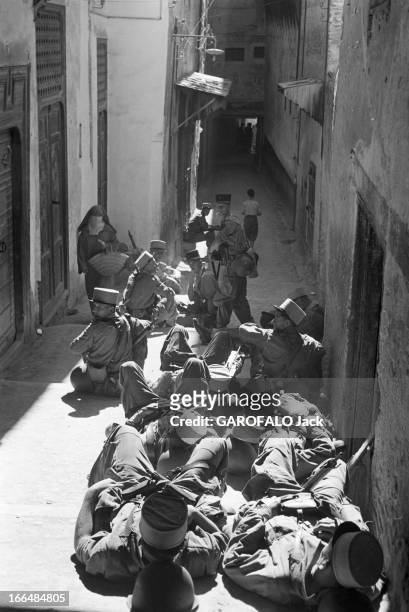 Tensions In Moroccoas The Celebration Of Aid El Kebir Approachs. Maroc, Aout 1954, lors de manifestations pro 'Youssefistes' en faveur du retour du...