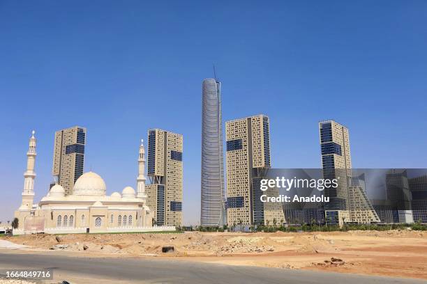 General view of the administrative capital of Egypt, which started to be built in 2015 to solve the population density and traffic congestion in one...