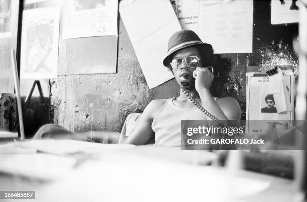 The Ghetto. Etats-Unis, New York City, juin 1970, Dans le quartier de Harlem, le ghetto noir américain fait parfois la part belle aux actions...
