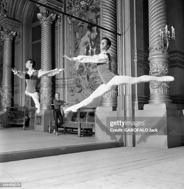 Close-Up Of Jean-Paul Andreani And Viviane Delini. France, Paris le premier danseur de l'Opéra de Paris Jean-Paul ANDREANI vient d'obtenir la...