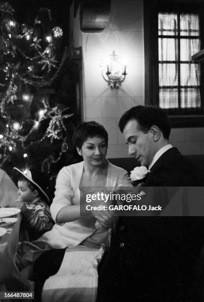 Marriage Of Zizi Jeanmaire And Roland Petit. Décembre 1954 Janvier 1955: le mariage de ZIZI JEANMAIRE danseuse et Roland PETIT chorégraphe. Dans une...