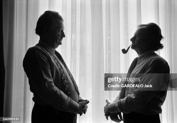 Pierre Bellemare. Paris- 31 mars 1977- Dans les studios de Europe 1, Pierre BELLEMARE, fondateur de la société de production TECIPRESS et homme de...