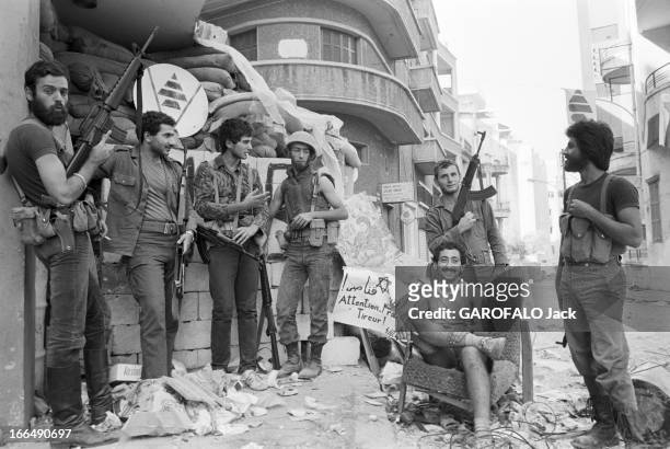 States Conflict With Syria. Beyrouth- 9 octobre 1978- Guerre du Liban: conflit entre Israël, la Palestine, la Ligue des Etats arabes et la Syrie: un...