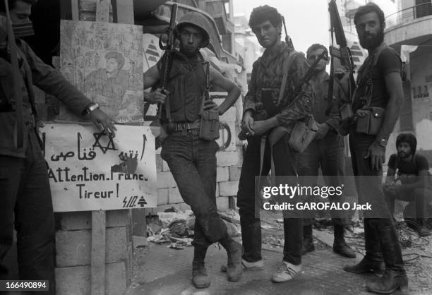 States Conflict With Syria. Beyrouth- 9 octobre 1978- Guerre du Liban: conflit entre Israël, la Palestine, la Ligue des Etats arabes et la Syrie: un...