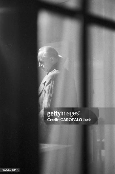 Wilhelm Korpf At His Trial. Paris- Décembre 1953- Au Tribunal Populaire des Forces Armées, lors de son procès, Wilhelm KORPF, chef de la Gestapo de...
