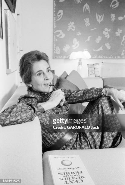 Rendezvous With Francoise Giroud. Paris, 16 décembre 1977, l'écrivaine et femme politique Françoise GIROUD, ancienne Secrétaire d'Etat à la Culture,...
