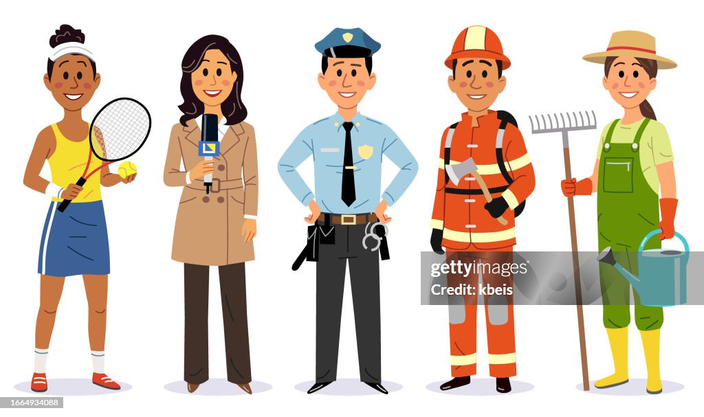 Diverse Group Of People Of Different Professions
