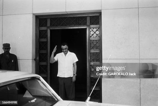 Conflict In Arab Countries: Egypt. Egypte, 13 juin 1967, Gamal Abdel NASSER, deuxième président de la République d'Égypte, ferme le golfe d'Akaba à...