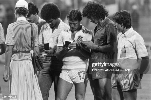 Soccer World Cup In Spain In 1982: Match France Poland. Espagne, Alicante, 11 juillet 1982, lors de la douzième édition de la coupe du monde de...