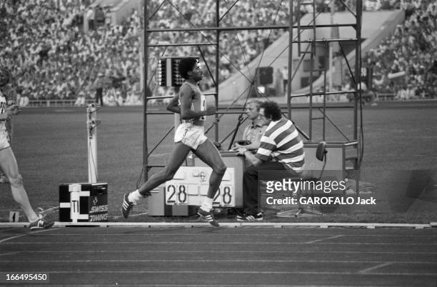 Moscow Summer Olympic Games 1980. Union Soviétique, juillet 1980, les Jeux Olympiques d'été de Moscou . Athlétisme, l'athlète britannique Daley...