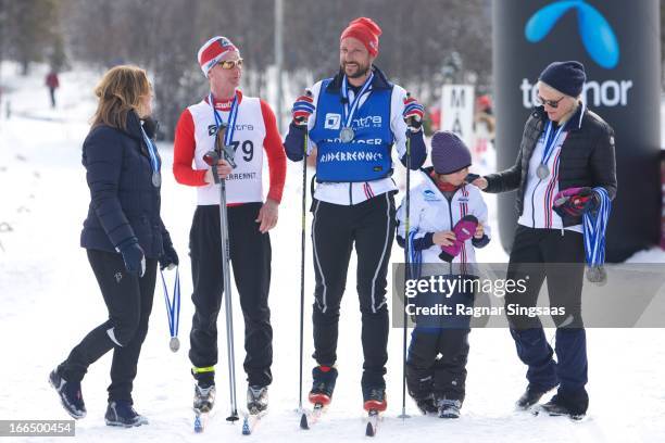 Princess Martha Louise of Norway, Helge Flo, Prince Haakon of Norway, Princess Ingrid Alexandra of Norway and Princess Mette-Marit of Norway attend...