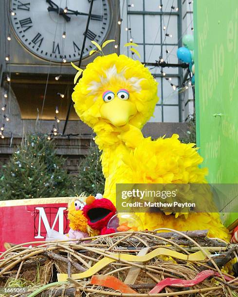 Sesame Street's Big Bird and friends perform at the 76th Annual Macy's Thanksgiving Day Parade in Herald Square November 28, 2002 in New York City.