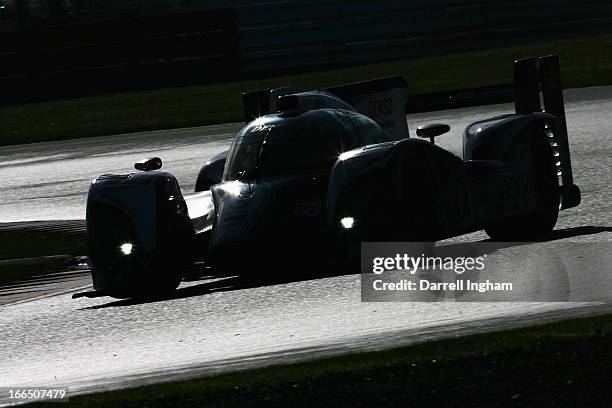 The Toyota Racing Toyota TS030 Hybrid driven by Alexander Wurz of Austria and Nicolas Lapierre of France during practice for the FIA World Endurance...