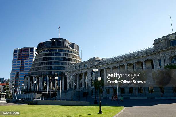 parliament buildings - wellington nz fotografías e imágenes de stock