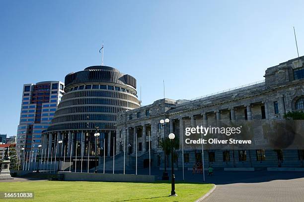 parliament buildings - wellington nieuw zeeland stockfoto's en -beelden