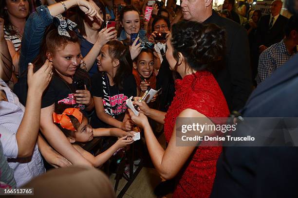 Kim Kardashian makes a special appearance at Kardashian Khaos at the Mirage Hotel and Casino on April 13, 2013 in Las Vegas, Nevada.