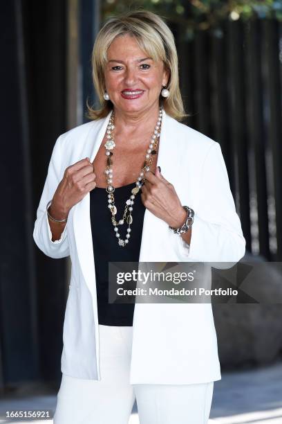 Italian presenter Monica Setta participates in the photocall of the autumn DAy time of Rai. Rome September 06th, 2023