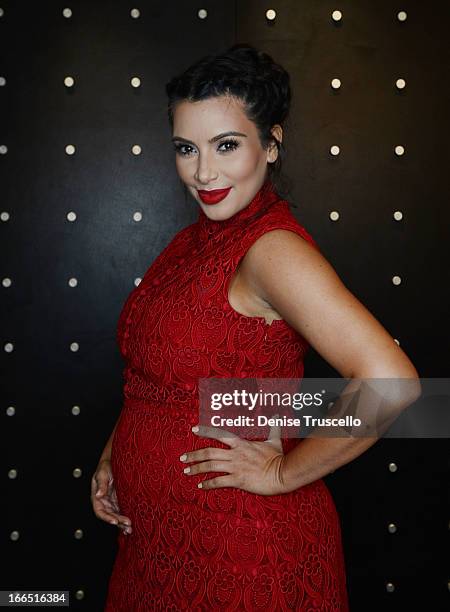 Kim Kardashian during her special appearance at Kardashian Khaos at The Mirage Hotel and Casino on April 13, 2013 in Las Vegas, Nevada.