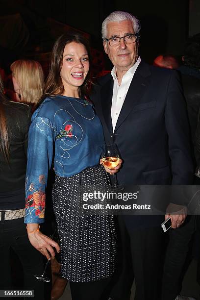 Jessica Schwarz and Sky Du Mont attend the Jaguar F-Type short film 'The Key' Premiere at e-Werk on April 13, 2013 in Berlin, Germany.