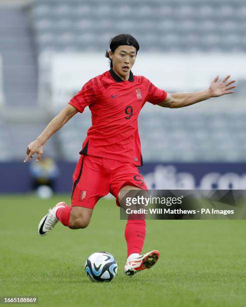 South Korea's Cho Gue-sung in action during the international friendly match at St. James' Park, Newcastle upon Tyne. Picture date: Tuesday September...
