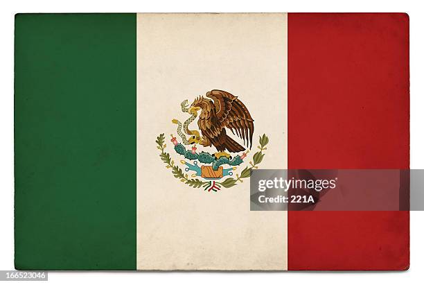 grunge flag of mexico on white - flag g20 stock pictures, royalty-free photos & images