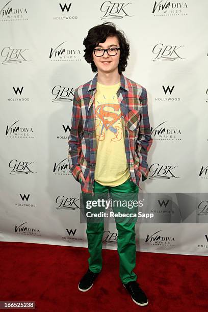 Actor Jared Gilman at GBK Gift Lounge In Honor Of The MTV Movie Award Nominees And Presenters - Day 2 at W Hollywood on April 13, 2013 in Hollywood,...