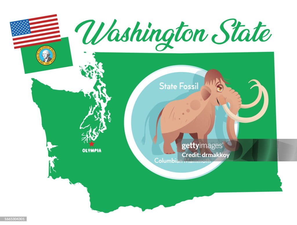 Washington symbols, Columbian mammoth (Mammuthus columbi)