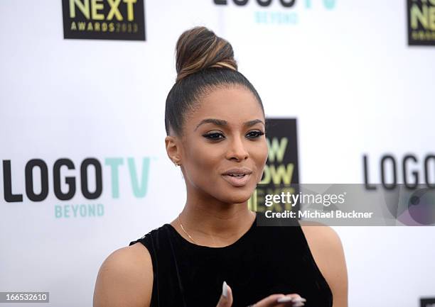 Singer/actress Ciara attends the 2013 NewNowNext Awards at The Fonda Theatre on April 13, 2013 in Los Angeles, California.