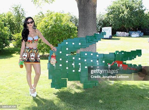 Singer Katy Perry attends LACOSTE L!VE 4th Annual Desert Pool Party on April 13, 2013 in Thermal, California.