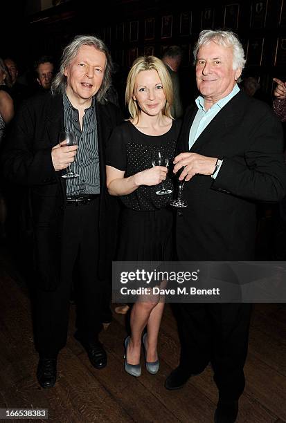 Christopher Hampton, Lisa Dillon and Richard Eyre attend a party to celebrate Michael Attenborough's 11 years as Artistic Director of the Almeida...