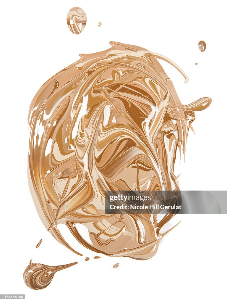 Foundation on white background