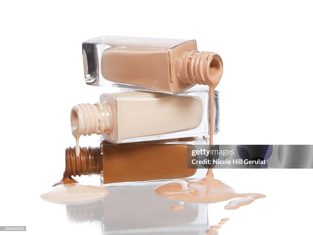 Leaking bottles of foundation