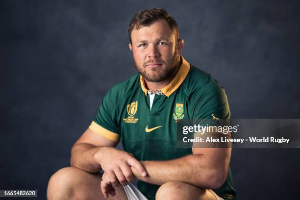 Duane Vermeulen of South Africa poses for a portrait during the South Africa Rugby World Cup 2023 Squad photocall on September 02, 2023 in Toulon,...