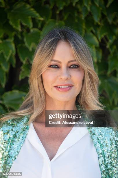 Anna Falchi is seen arriving at the 80th Venice International Film Festival 2023 on September 07, 2023 in Venice, Italy.