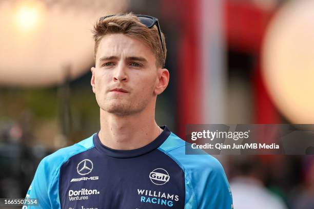 Logan Sargeant of USA and Williams Racing during previews ahead of the F1 Grand Prix of Singapore at Marina Bay Street Circuit on September 14, 2023...