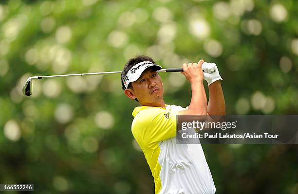 Unho Park of Australia in action during day four of the Solaire Open at Wack Wack Golf and Country Club on April 14, 2013 in Manila, Philippines.