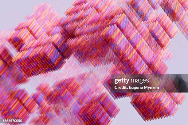 ai innovation and cloud technology. data cubes. concept of neural networks used in deep learning - coding abstract stock pictures, royalty-free photos & images