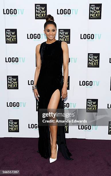 Singer Ciara arrives at the Logo NewNowNext Awards 2013 at The Fonda Theatre on April 13, 2013 in Los Angeles, California.